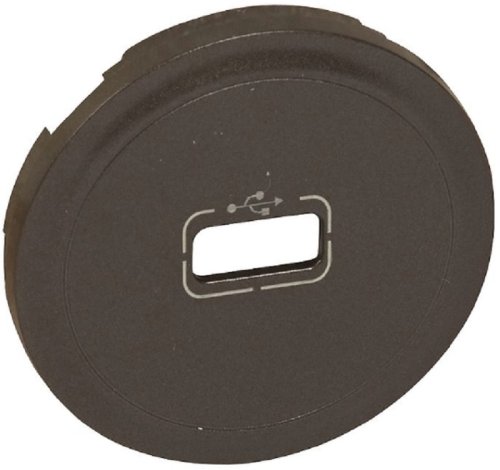 Лицевая панель Legrand Celiane для 1-м. розетки USB графит картинка